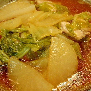 鶏と白菜、大根のうま煮　圧力鍋でトロトロ